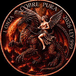 1oz FIRE DRAGON LIBERTAD TRIBUTE COPPER ROUND