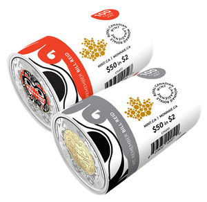 2020 2-DOLLAR BILL REID 2-ROLL SET (COLOURIZED/NON-COLOURIZED)