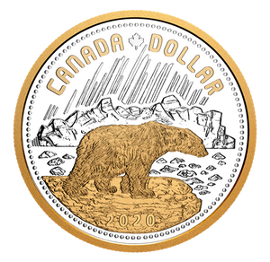 2020 2oz $1 140TH ANNIVERSARY OF THE ARCTIC TERRITORIES: EXCLUSIVE MASTERS CLUB RENEWED SILVER DOLLAR SERIES COIN #6 (GOLD-PLATED)