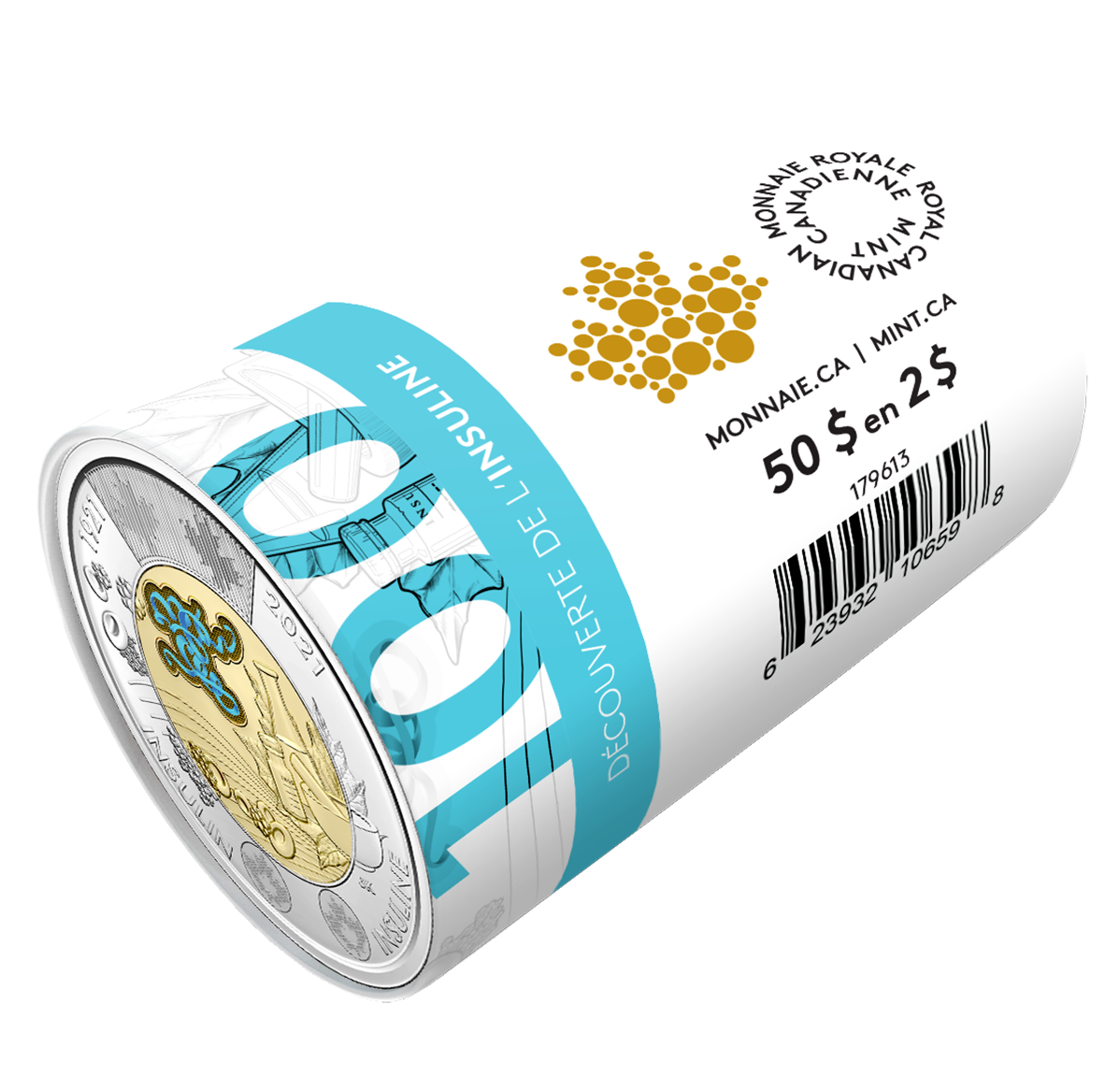 2021 $2 SPECIAL WRAP ROLL – 100TH ANNIVERSARY OF THE DISCOVERY OF INSULIN (COLOURED)