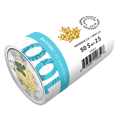 2021 $2 SPECIAL WRAP ROLL – 100TH ANNIVERSARY OF THE DISCOVERY OF INSULIN (COLOURED)