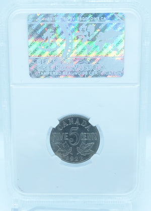 1922 5 CENT CANADA NEAR S – MS 64 – GRADED (347-003)