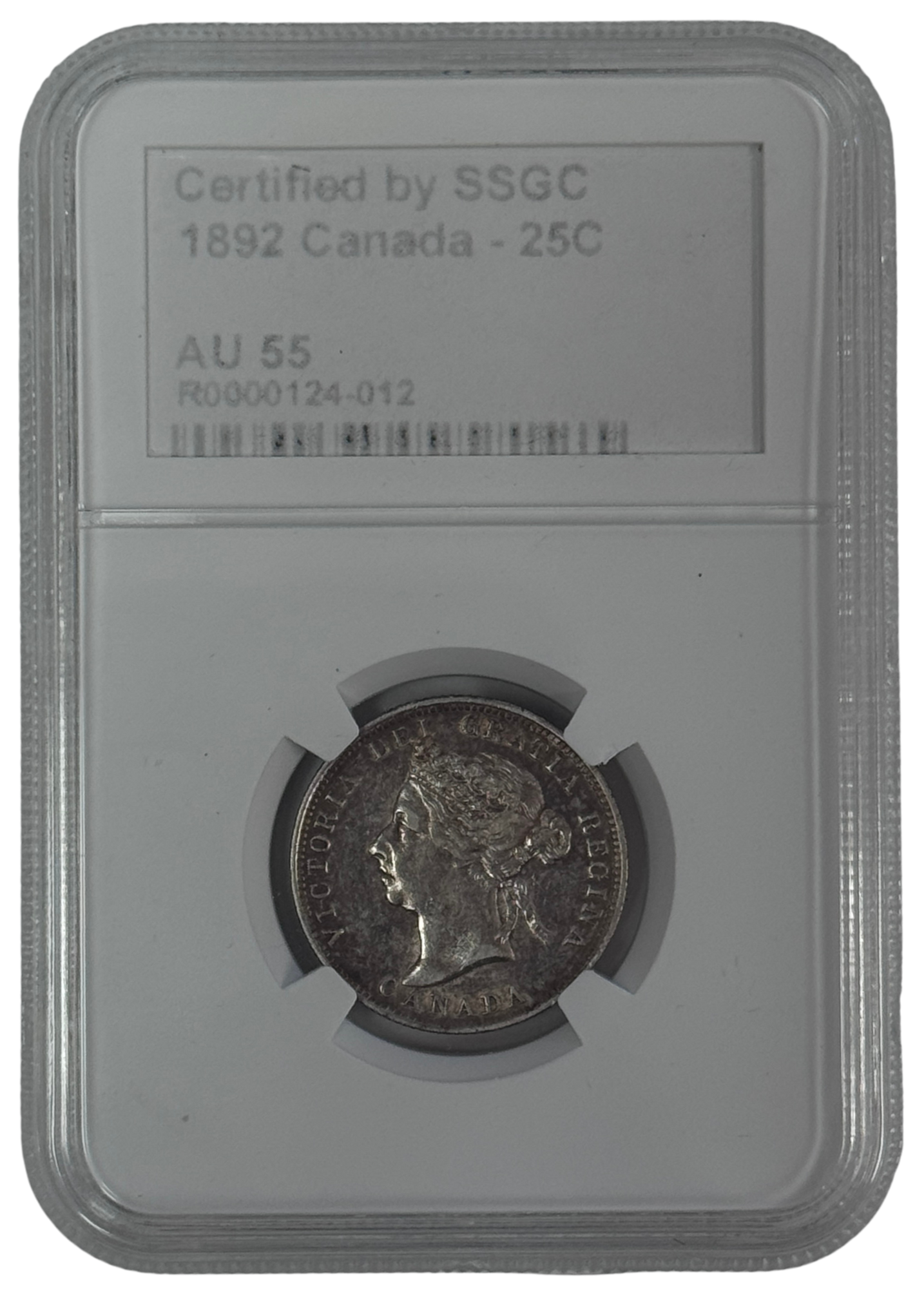 1892 25 CENT CANADA – AU 55 - GRADED