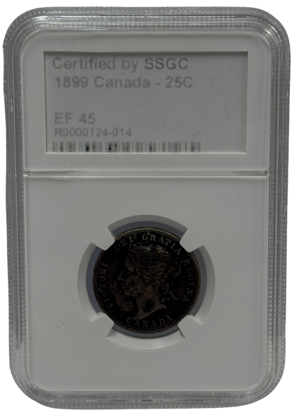 1899 25 CENT CANADA – EF 45 - GRADED