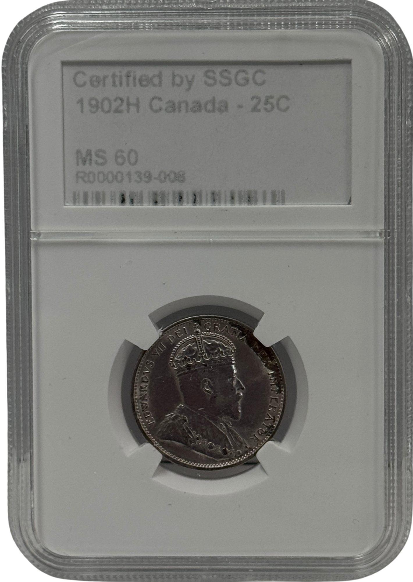 1902H 25 CENT CANADA – MS 60 - GRADED
