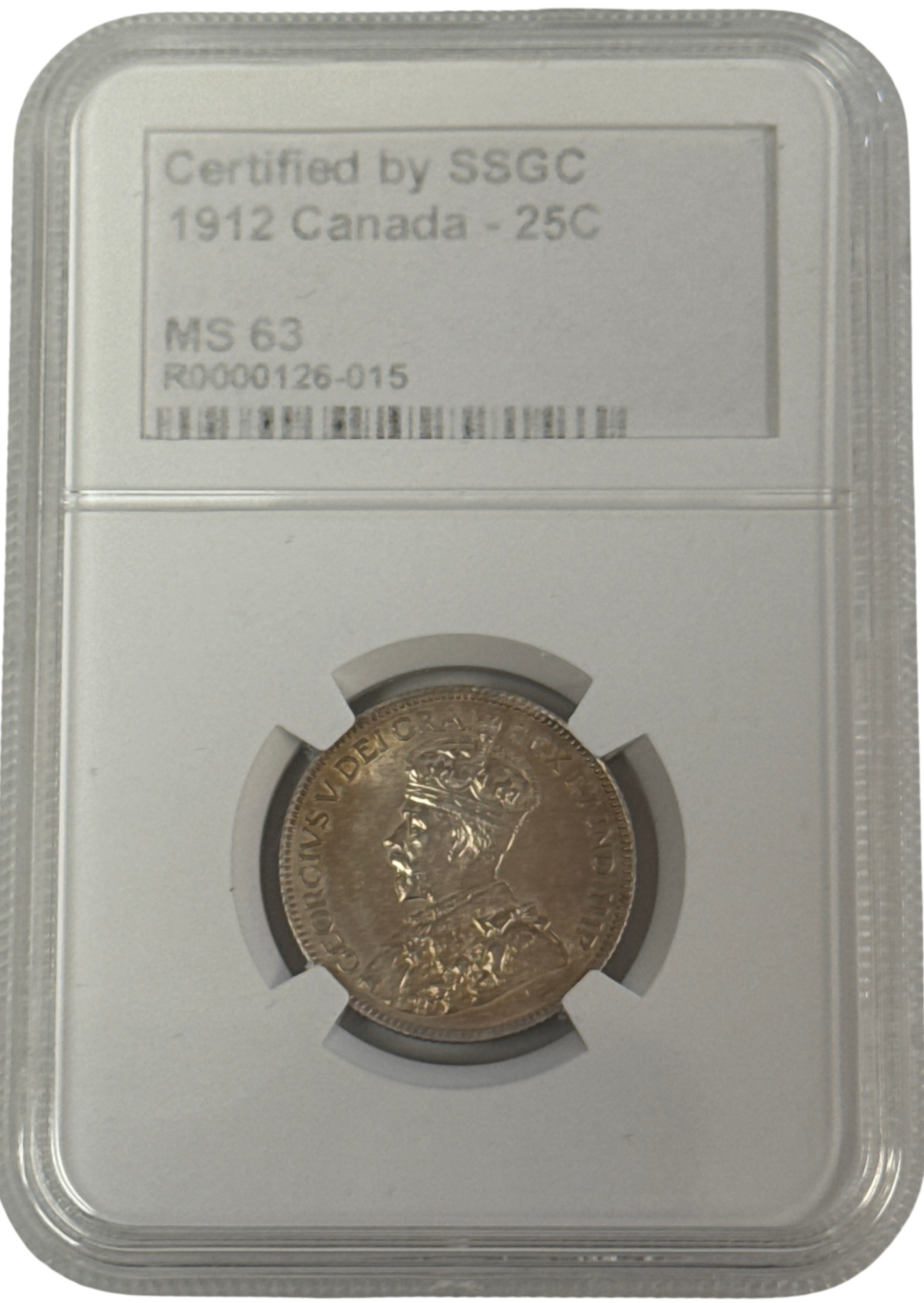 1912 25 CENT CANADA – MS 63 - GRADED