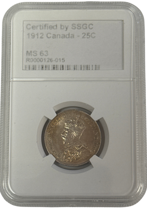 1912 25 CENT CANADA – MS 63 - GRADED