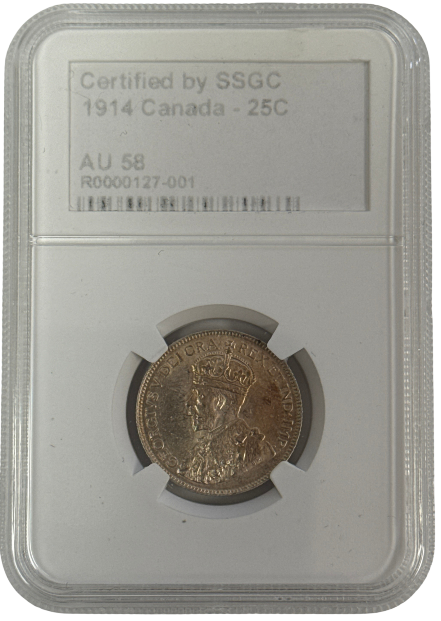 1914 25 CENT CANADA – AU 58 - GRADED