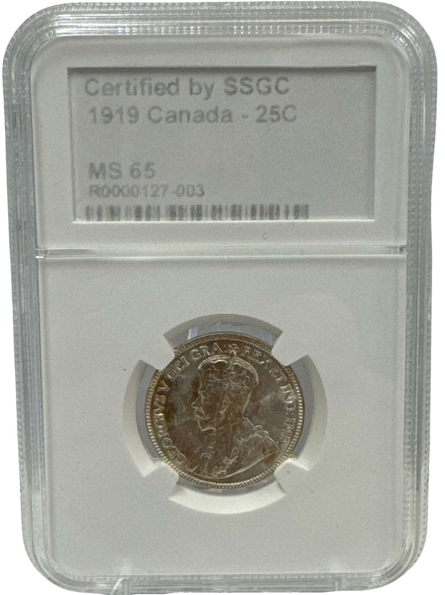1919 25 CENT CANADA – MS 65 - GRADED