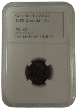 1928 1 CENT CANADA – MS 62 – GRADED (347-004)