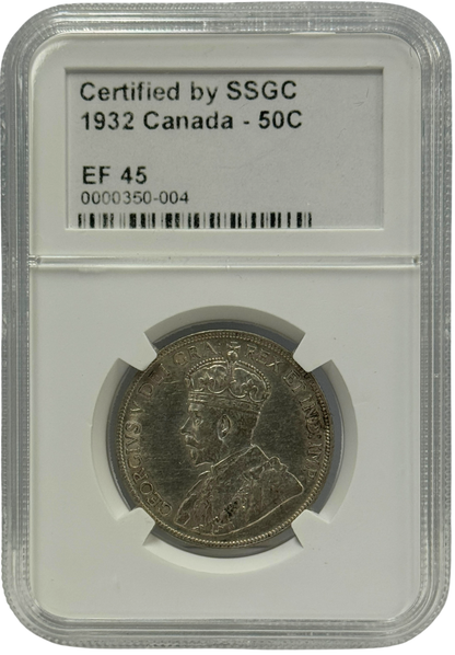 1932 50 CENT CANADA – EF 45 – GRADED (350-004)