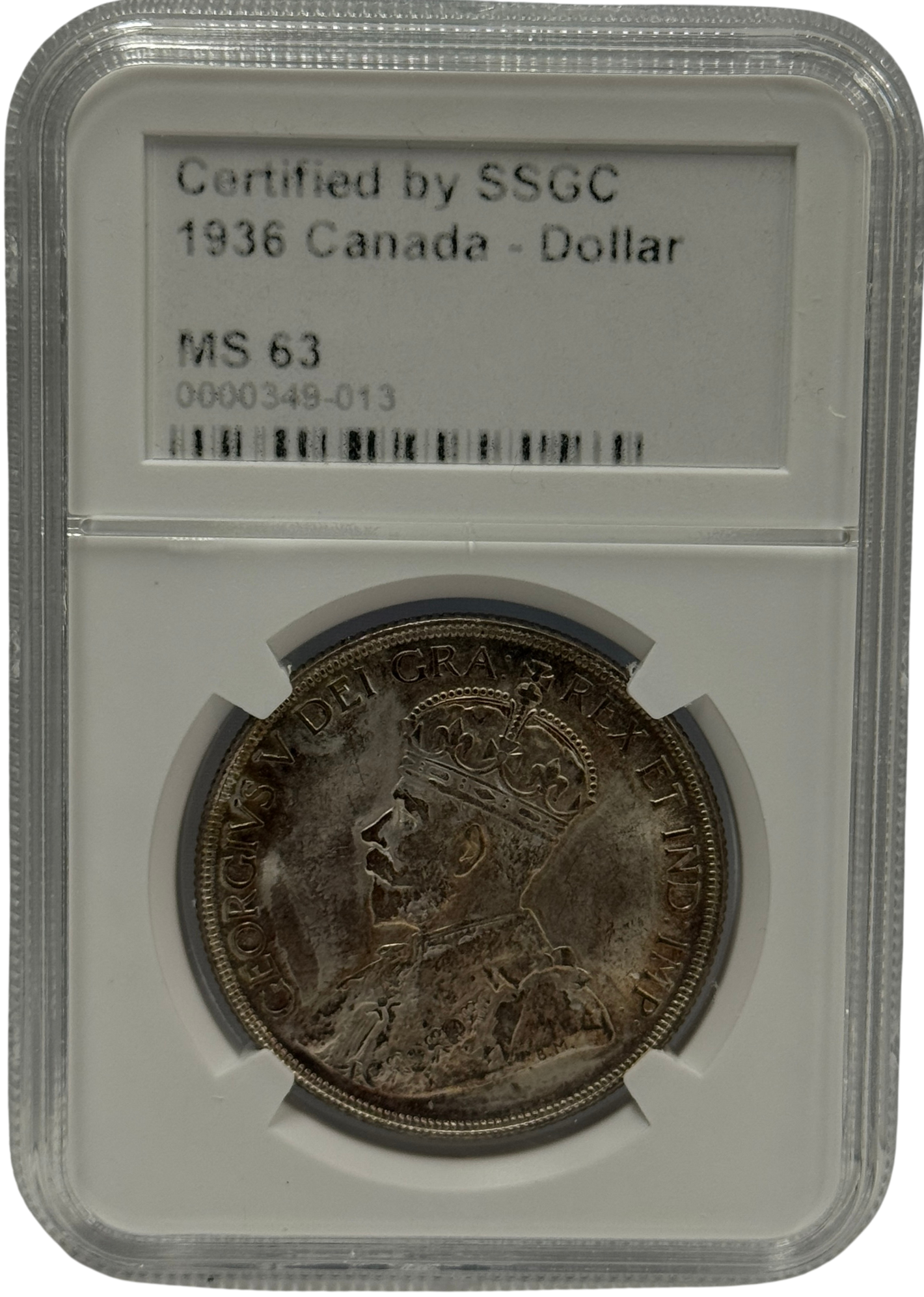 1936 DOLLAR CANADA – MS 63 – GRADED (349-013)