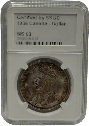 1936 DOLLAR CANADA – MS 63 – GRADED (349-013)