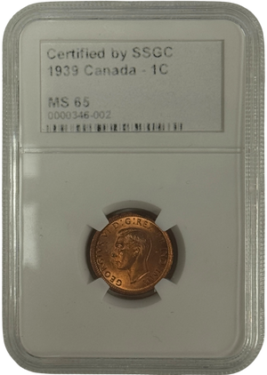 1939 1 CENT CANADA – MS 65 – GRADED (346-002)