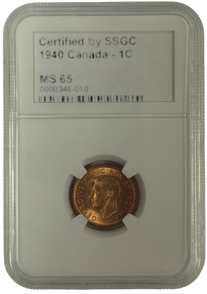1940 1 CENT CANADA – MS 65 – GRADED (346-010)
