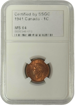 1941 1 CENT CANADA – MS 64 – GRADED (346-012)