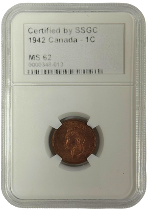 1942 1 CENT CANADA – MS 62 – GRADED (348-013)