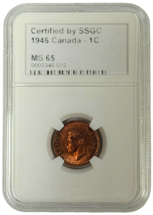 1946 1 CENT CANADA – MS 65 – GRADED (348-010)