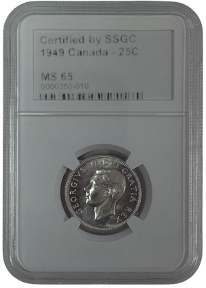 1949 25 CENT CANADA – MS 65 – GRADED (350-010)