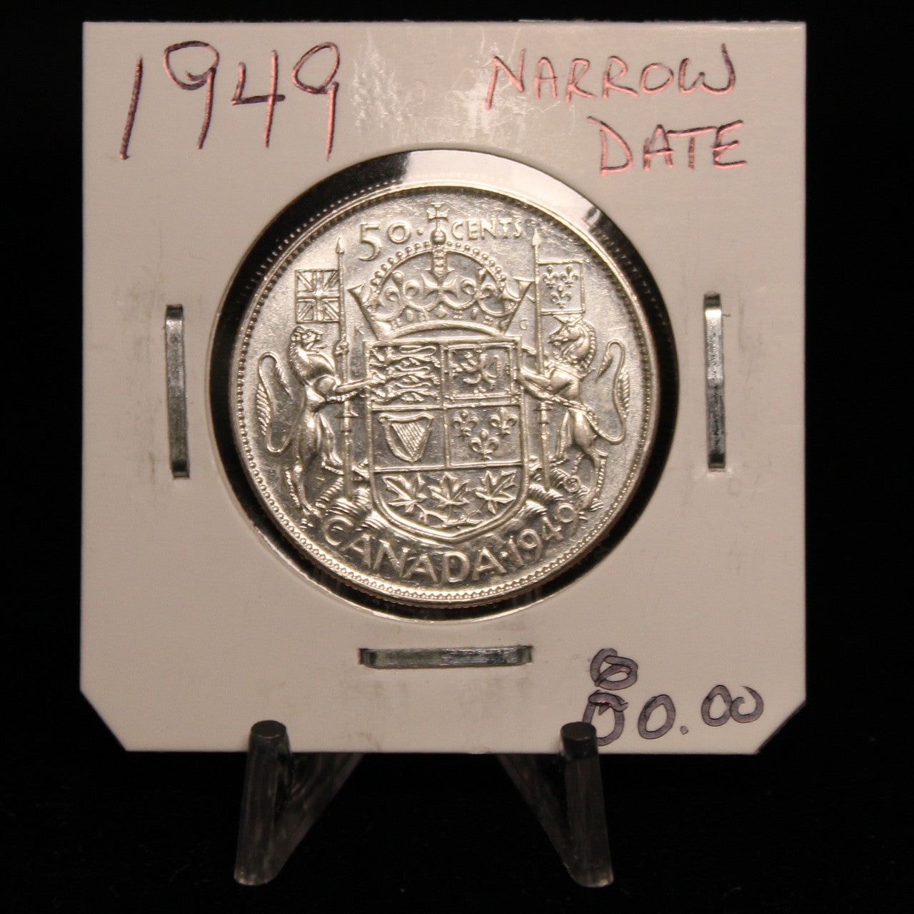 1949 CANADA CIRCULATION 50-CENT NARROW DATE