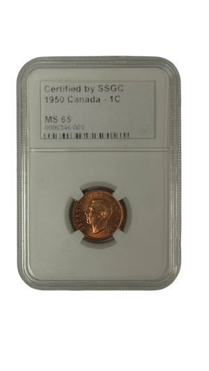 1950 1 CENT CANADA – MS 65 – GRADED (346-003)