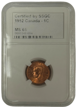 1952 1 CENT CANADA – MS 65 – GRADED (346-004)