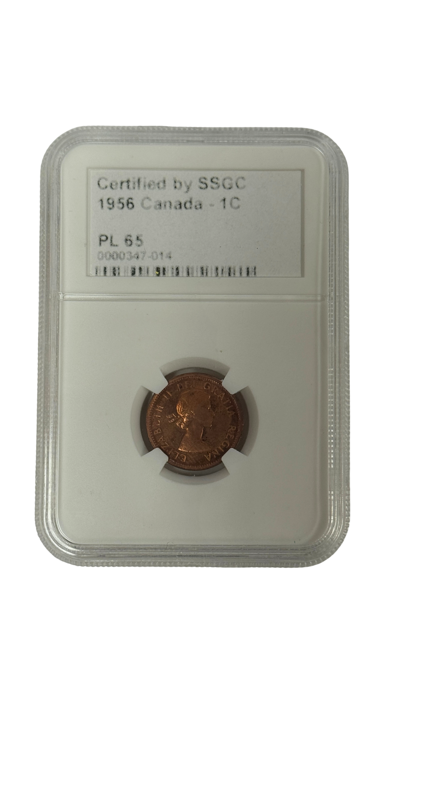 1956 1 CENT CANADA – PL 65 – GRADED (347-014)