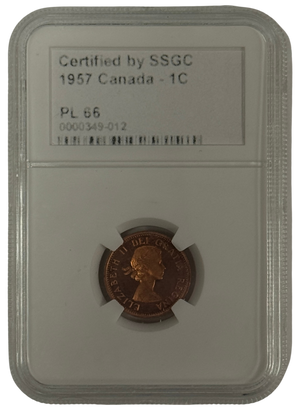 1957 1 CENT CANADA – PL 66 – GRADED (349-012)