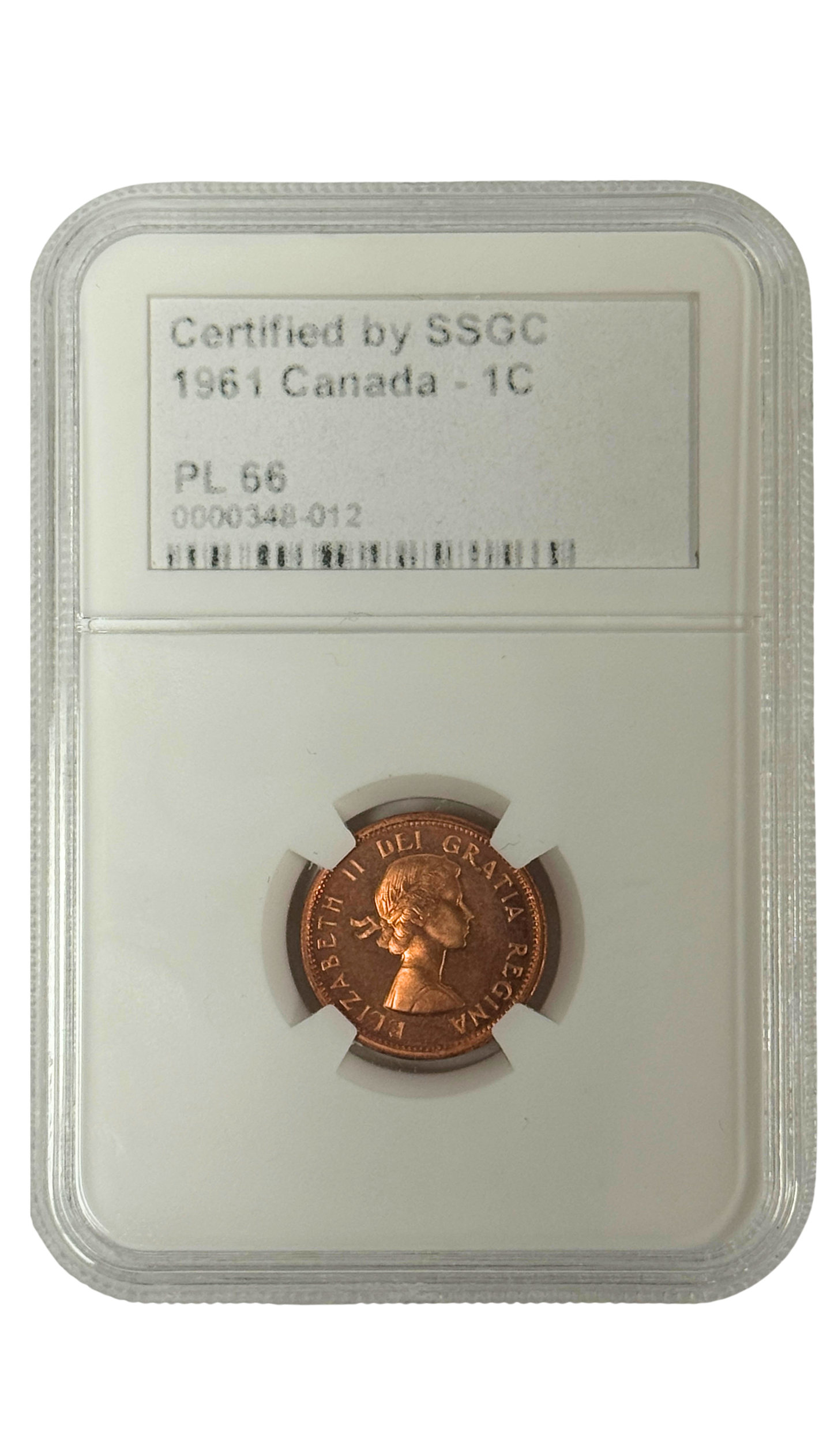 1961 1 CENT CANADA – PL 66 – GRADED (348-012)