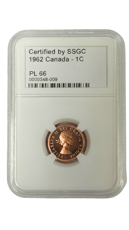 1962 1 CENT CANADA – PL 66 – GRADED (348-009)