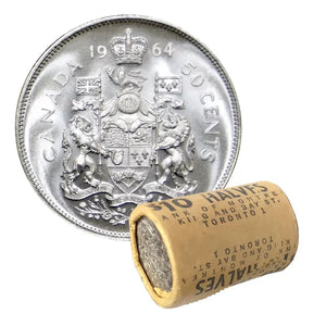 1964 50-CENT SILVER ROLL
