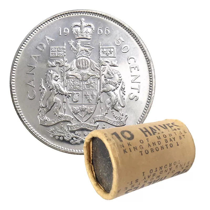 1966 50-CENT SILVER ROLL