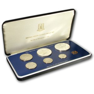 1984 BRITISH VIRGIN ISLANDS 7-COIN STERLING SILVER COIN PROOF SET