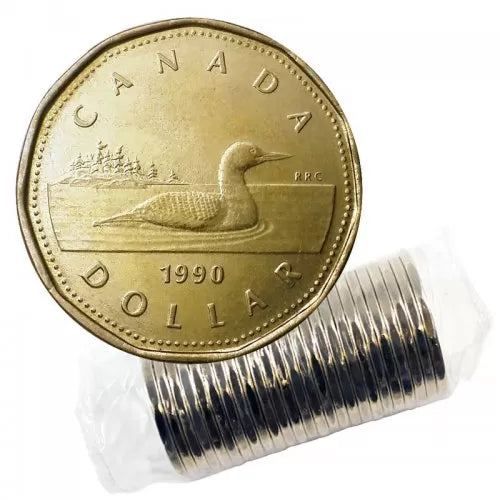 1990 1-DOLLAR LOONIE ROLL