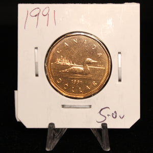 1991 CANADA CIRCULATION $1 COIN