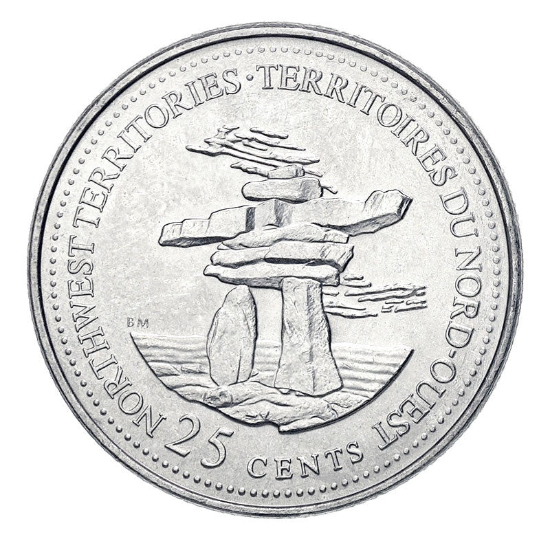 1992  NORTHWEST TERRITORIES 25-CENT ROLL