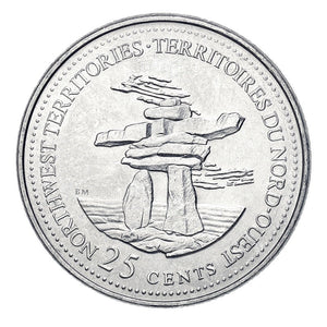 1992  NORTHWEST TERRITORIES 25-CENT ROLL