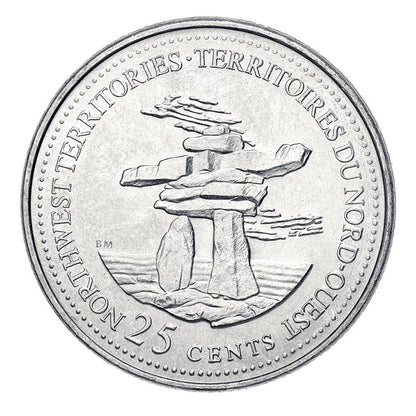 1992  NORTHWEST TERRITORIES 25-CENT ROLL
