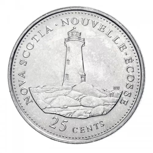 1992 - COMMEMORATIVE 25 CENTS NOVA SCOTIA STERLING SILVER PROOF COIN
