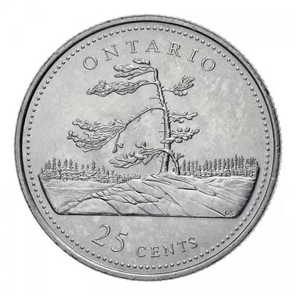 1992 - COMMEMORATIVE 25 CENTS ONTARIO STERLING SILVER PROOF COIN