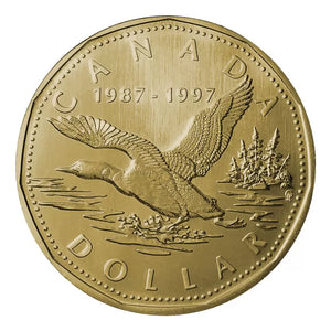 1997 1-DOLLAR DOUBLE-DATED LOONIE ROLL