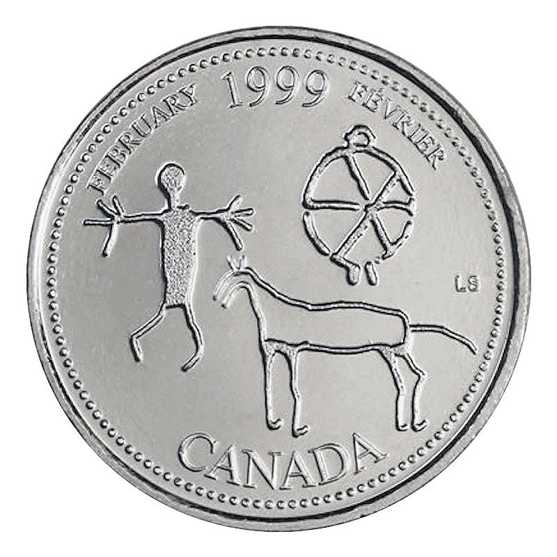 1999 FEBRUARY 25-CENT ROLL - ETCHED IN STONE