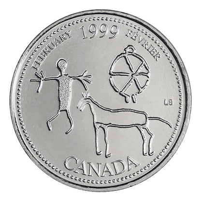 1999 FEBRUARY 25-CENT ROLL - ETCHED IN STONE