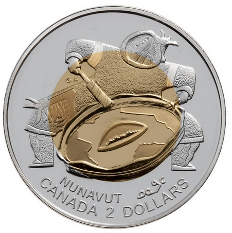 E-TRANSFER ONLY- 1999 22KT COMMEMORATIVE TWO DOLLAR GOLD COIN - NUNAVUT (0.185 oz)