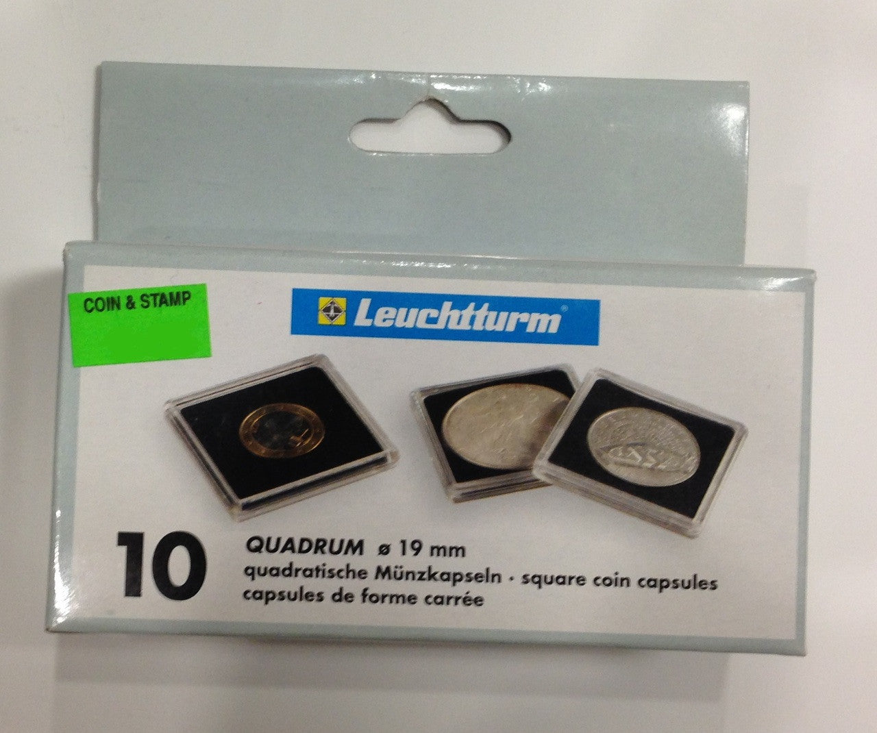 10-PACK SQUARE QUADRUM CAPSULES - 19mm