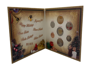 [AUCTION ONLY] 2004 HOLIDAY GIFT SET - COLOURIZED SANTA CLAUS QUARTER - FIRST IN SERIES