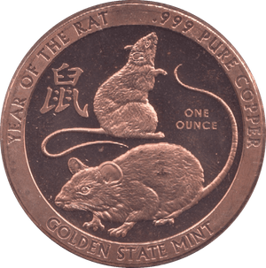 1oz YEAR OF THE RAT COPPER ROUND