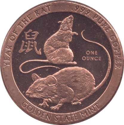 1oz YEAR OF THE RAT COPPER ROUND