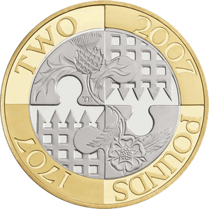 2007 £2 UNITED KINGDOM: ACT OF UNION (BU)