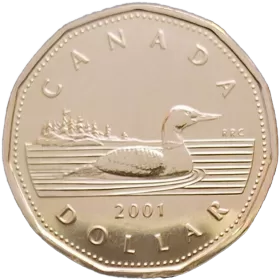 2001 1-DOLLAR LOONIE ROLL